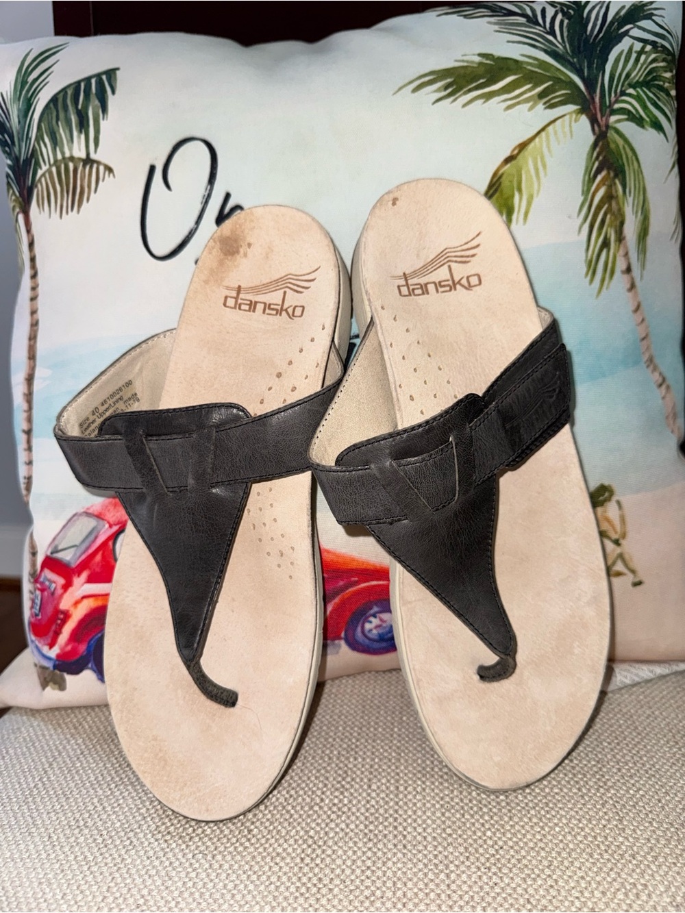 Dansko Cece Black Burnished Women's Comfort Sandal Size 40